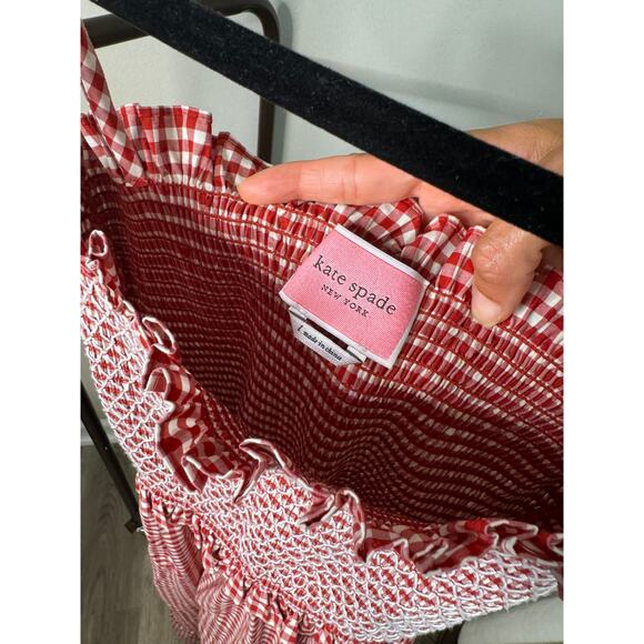 Kate Spade Gingham Midi Dress size L large - Picture 3 of 6